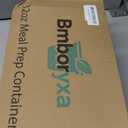 25Pack(50pcs) Meal Prep Containers Reusable, 32oz Bamboo-Powder Food Containers with Lids, Plant-based To Go Containers for Lunch - Microwave, Freezer, Dishwasher Safe