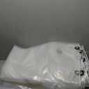 8x20ft Clear Tarp with Grommets, Upgraded Edge Heat Fused Tear Resistant Clear Heavy Duty Tarps, Clear Vinyl Tarps for Patio Fencing, Rain, Wind, Cold, Chicken Coops, and More（Windproof Rope+Zip Tie）