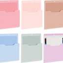 Fuutreo 6 Pcs Magnetic Wall File Organizer Magnetic Wall File Holder Refrigerator Magazine Holder for Mail Letters Paper(Aesthetic Color,10 x 13 Inch,Vertical)