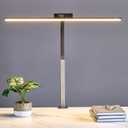 G Keni 3400 Lumen Architect Desk Lamp with Clock for Home Office, 31.5W x 27H, Ultra Bright Auto-Fill Brightness Desk Lamps with Timer, Gooseneck Touch LED Light for Work/Study/Read (Clamp)