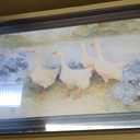 Farmhouse Geese Wall Art Framed Print Vintage Rustic Landscape Decor Canvas, 24"L x 16"W