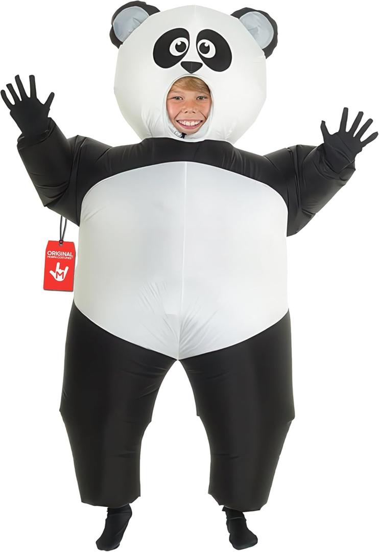 Morph Costumes Inflatable Panda Costume for Kids Blow Up Giant Inflatable Halloween Costumes,  One Size 6 - 12Y 