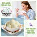 FoldTier 8 Pcs Microwave Bowl Cozy Holders, Floral Pattern Reusable Hot Pads Soup Potholders Heat Resistant Non Slip Grip Housewarming Party Favors Kitchen Accessories for Hot Food Plates