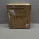 Vinyl Storage and Carrying Case - Waterproof LP Caddy, Dustproof Portable Organizer, Collector's Showcase - Holds 50 7-12 Inch Records - Ideal for Theater Rooms and Rare Collections (White)