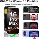 for iPhone 16 Pro Max Screen Replacement 6.9 inch (Model A3296,A3084,A3295,A3297), 3D Touch LCD Display Digitizer Assembly with Repair Tools