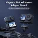 TELESIN Magnetic Quick Release Adapter Mount for DJI Osmo Action 6/Osmo Nano, with Dual-Direction Magnet, HyperMagnetic Force&Metal Latches, Adapter Base for DJI Osmo Action 6/Osmo Nano Accessories