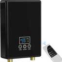 Tankless Electric Water Heater,110V 5500W Under Sink Instant Water Heater with Digital Display Touch Screen&Remote Control On-Demand for Point Of Use for Kitchen,Laundry,RVs
