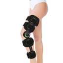 Hinged ROM Knee Brace, Post Op Knee Brace, Knee Immobilizer Brace for ACL, PCL, Meniscus Tear, Arthritis, Orthopedic Rehab