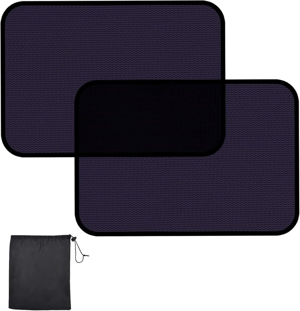 ZATOOTO Car Window Shades Semi-Transparent Cling Sunshade for Medium and Large Car Window Covers UV & Privacy Protection for Camping, Napping and Relaxing Auto Covers 2 Pack,20.87 * 13.78 in