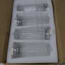 WERTIOO 20 Oz Ribbed Glass Tumblers with Straw and Lid, Glassware Drinking Glasses Set of 4, Leak Proof Ice Coffee Cups Reusable, Thickened Glass, Ideal for Iced Coffee, Smoothies and Juices