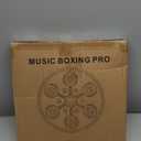 Music Boxing Machine with Boxing Gloves, Boxing Machine Wall Mounted Music, Wall Boxing Machine Trainer with 9 Modes, Smart Display Screen, LED Lights, Music Boxing Machine for Adults (Black)