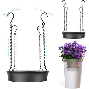 Adjustable Planter Inserts for Large Pots, Made of Thickened PP Material. They Can Be Used as a Substitute for Plant Risers for Inside Pots. Used to Reduce Soil Filling (2, medium size for 12"-18")