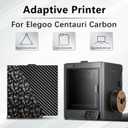 Diamond+Carbon Plate for ELEGOO Centauri Carbon Build Plate 260x271mm, Dual-Sided PEO PET Magnetic Spring Steel Bed CC/CC2 Plate, High-Temp Resistant Printing Surface for ELEGOO CC/CC2 3D Printer
