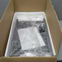 VVW 21.6 Inch Bamboo Shower Bench Seat Chair Stool with Arms for Inside Shower, Heavy Duty Spa Bath Chair with 2 Movable Hooks, Non-Slip Feet for Bathroom Accessories (Black)