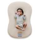 Snuggle Me Baby Lounger Curve (0-6 Months) - Premium Organic Cotton with Foam Core, Machine-Washable Cover, Buttery-Soft & Breathable Infant Lounger with Travel Bag (30 in x 20 in x 1.9 in) - Natural