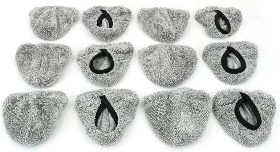 [Steamer Cover] Triangle Head Microfiber Steamer Bonnet - Twist Pile - 12 Pack