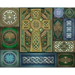 Springbok Celtic Knots 500 Piece Jigsaw Puzzle for Adults  Poster Now Included - Intricate Irish Art - Unique Cut Pieces  Made in USA