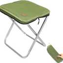 Camping StoolPortable Foldable Stool aldult Collapsible Stool Chairs Fishing for Outdoor Hiking 300 LBS Load (Green-1pc)
