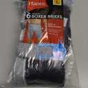 Hanes mens Underwear Boxer Briefs Pack, Cool & Breathable Cotton Moisture-wicking Underwear for Men, No Ride Up (Black, L)