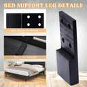 2 Pcs Bed Frame Legs Replacement Parts Bed Feet Furniture Support Leg Reinforcement Kit for Wooden Beds Table Cabinet Sofa Bolt-On Direct Replacement Straight Leg Replace Part Not Plastic Black 5inch