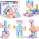 Magnetic Blocks for Toddlers Ages 3-5 Macaron 1.21 Inches Magnetic Building Blocks for Kids Ages 4-8 Gifts Montessori Magnet Cubes Sensory Toys for 3+ 4 5 6 7 Year Old Girls Boys Birthday Christmas