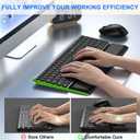 Wireless Keyboard and Mouse Combo, Full Size Silent Ultra Thin Keyboard with Magnetic Wrist Rest, Optical Mouse, 2.4G Lag-Free Cordless Mice Keyboard Set for Computer, Mac, Laptop, PC, Windows