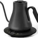 Cocinare Gooseneck Electric Kettle, 1F Temperature Control, 1500W Fast Heating, Pour Over Coffee & Tea Kettle with Brew Timer & Keep Warm, Stainless Steel, 0.9L (Matte Black)