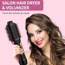 Hair Dryer Brush Blow Dryer Brush in One, Upgraded 4 in 1 Hair Dryer and Styler Volumizer with Negative Ion Anti-frizz Ceramic Titanium Barrel Hot Air Hair Straightener Brush