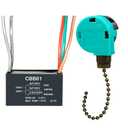 YukiHalu Ceiling Fan Pull Chain Switch 3 Speed 4 Wire, Ceiling Fan Capacitor CBB61 4uf + 4uf + 2.5uf 5 Wires 250V, Light Switch for Fan and Light (ZE-268S6 Antique, 4+4+2.5uF)