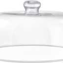 11 inch Glass Cake Dome Cover for Cake Stand, Clear Round Cake Stand Lid Cover for Cake Food Dessert Display