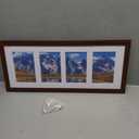 Vittanly 8x20 Collage Picture Frame, Displays 4Pcs 4x6 Pictures with Mat or 1Pcs 8x20 without Mat, Picture Frames Collage Wall Decor for Horizontal or Vertical Display, Brown, 1 Pack