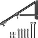 Ring Light Wall Mount with Triangle Base, 51inch/130cm Length Adjustable Support 180 Flexible Rotation, Wall Mount Boom Arm Up to 4.3ft for Photography Strobe Flash, Softbox, Reflector