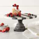 Black and White Marble Cake Pedestal