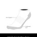 Calvin Klein Boys' No Show Performance Athletic Socks (6-Pack) (Black)