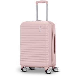 American Tourister Stratum 3.0 Carry-On Spinner, Airline Approved, Durable Hardside Luggage, Expands 1.5", RightHeight Adjustable Handle, Pink Blush