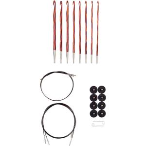 Knit Picks WeCrochet Wood Interchangeable Tunisian Crochet Hook Set - US E-K (Radiant)