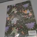 2 x RiukRaiu Dinosaur Christmas Wrapping Paper for Kids Adults - Green Xmas Gift Wrap Santa Hat T-Rex Trees Candy Canes Colorful Flags Stars Snowflakes for Holiday Party - 4 Jumbo Sheets, 40 x 28 Inches Each