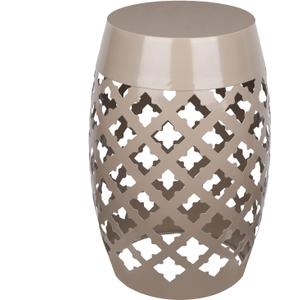 MUMTOP Outdoor Side Table,Cutout Metal Patio Side Table End Table Anti-Rust, 12.25"D x 12.25"W x 18"H