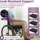 Inflatable Wheelchair Seat Cushion 20 x 18 x 3" - Pressure Sore Relief Air Cushion for Wheel Chair With Interconnected 3" Cells - Breathable Nylon Cover, Includes Pump, Repair Kit - 315lbs Capacity