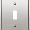 LIDER Toggle Light Switch Metal Wall Plate, Stainless Steel Switch Cover, Corrosion Resistant, Mid-Size 1-Gang 4.88" x 3.11", Stainless Steel, LMWP-11M-PC, Polished Chrome