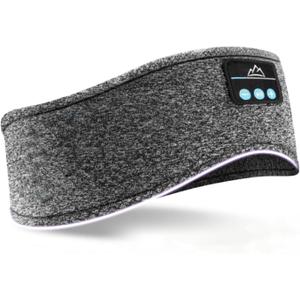 Sleep Headphones Bluetooth Headband Sleeping Headphones Headband Music Eye Mask with Comfortable Earbuds for Side Sleepers, Women Men Tech Gift for Birthday Christmas Stocking Stuffers,Grey