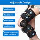 Hinged Knee Brace with Side Stabilizers for Women&Men, Adjustable Post Op Knee Immobilizer Leg Braces Orthopedic Patella Support for Arthritis, ACL, MCL, and PCL Injury Optimal Support for Rehabilitation, One Size