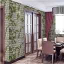 Brick Peel and Stick Wallpaper Self Adhesive Wallpaper Removable Contact Paper 3D BrickTextured Vintage Wall Paper Decorative Green Leaves Brick 15.7"x393"