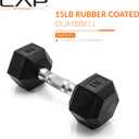 CAP Barbell Coated Hex Dumbbell Weight - Single | 10-120 lbs | Multiple Options