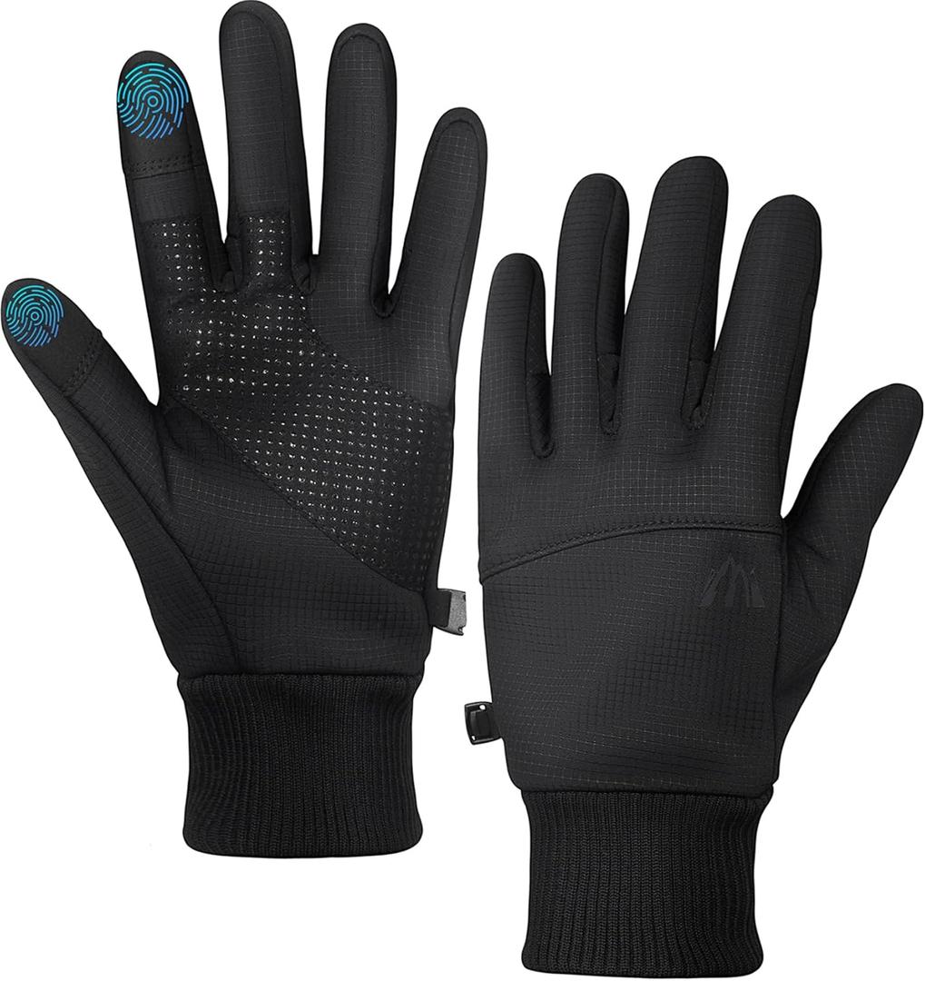 LMLALML Winter Gloves for Men and Women Waterproof Cycling Driving Running Gloves for Cold Weather (Small, Black)