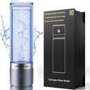 Hydrogen Water Bottle - Up to 4000PPB SPE/PEM Tech Hydrogen Water Generator - 7.8Hz Microclusters Tech for Faster Absorption, Leak-Proof, Dual-Layer Glass, Fast Charge, Ideal Gift for Wellness