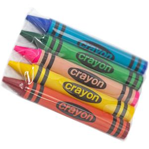 4 Sets of 5 Packs (20 count) Jumbo Size Crayons - Mini Crayon Packs Non-Toxic for Kids Party Favors, School Supplies for Teachers & Travel Crayons