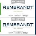Rembrandt Deeply White + Peroxide Whitening Toothpaste, Peppermint Flavor, 3.5-Ounce (Pack of 2) 