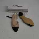 Athlefit Slingback Flats for Women Square Pointed Toe Two Toned Flats Wedding Pumps for Women 8,5