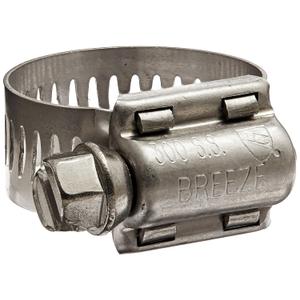 Breeze 63010H Marine Grade Power-Seal Stainless Steel Hose Clamp, Worm-Drive, SAE Size 10, 9/16" to 1-1/16" Diameter Range, 1/2" Band Width (Pack of 8)